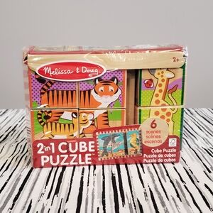 Melissa & Doug 2-in-1 Cube Puzzle 6 Different Scenes